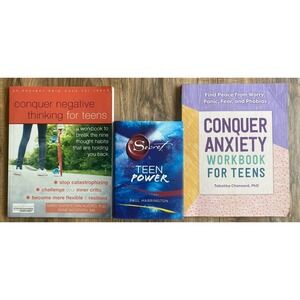 Lot 3 Teen Conquer Anxiety Negative Thinking Healing The Secret Books Workbook